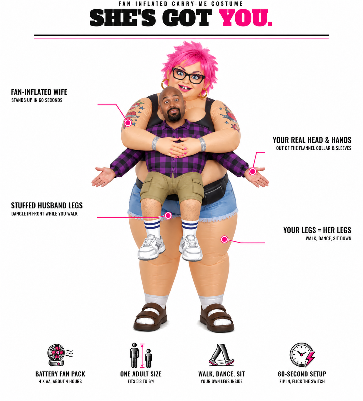 Wifey Support™ Inflatable Costume